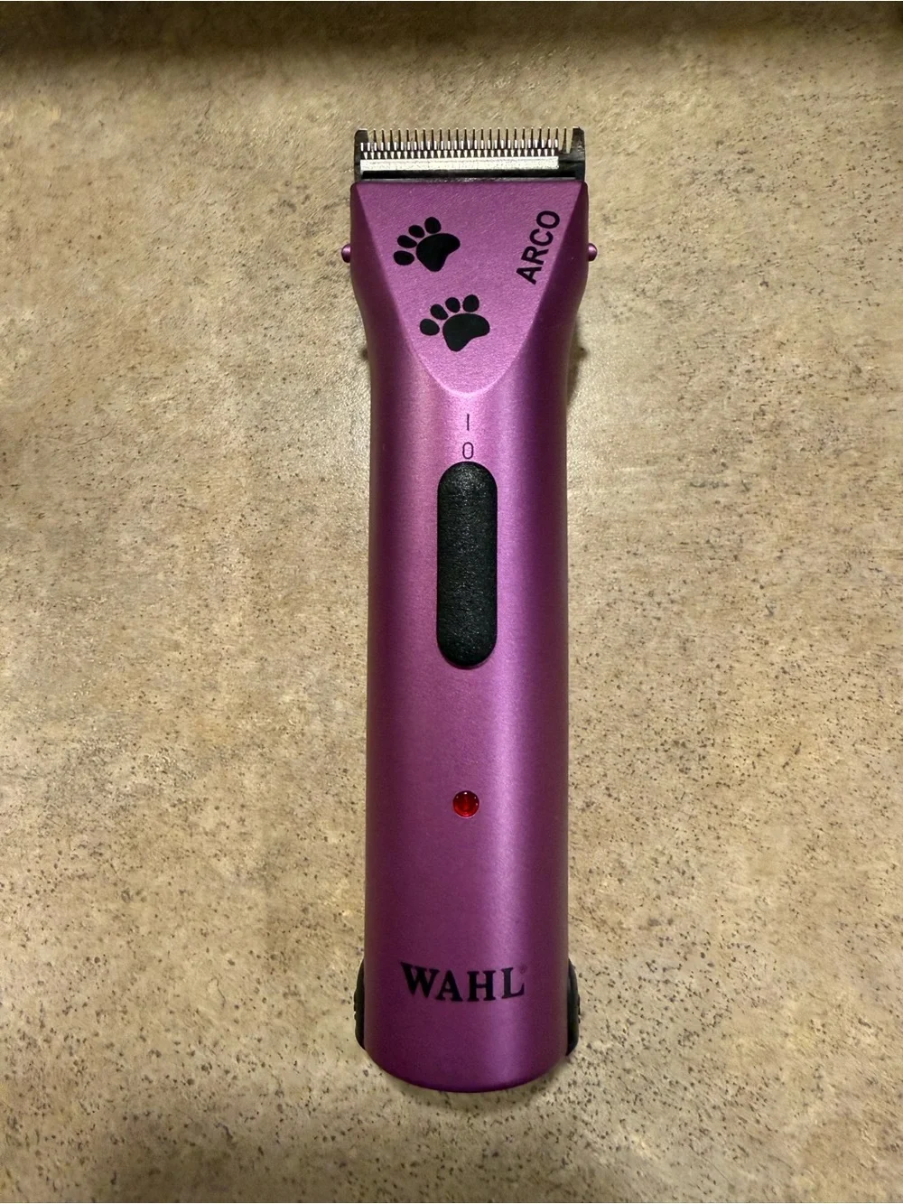 Wahl Original Arco Cordless Animal Pet Clipper 1854 Kit Purple w/ Charger Tested